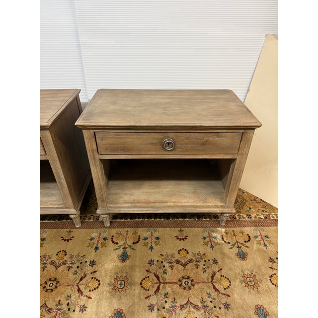 Gray Restoration Hardware Maison Open Nightstands, Pair For Sale - Image 8 of 12