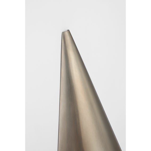 Metal Kelly Wearstler for Visual Comfort Signature Piel 14" Indoor/Outdoor Wall Wash in Pewter For Sale - Image 7 of 9