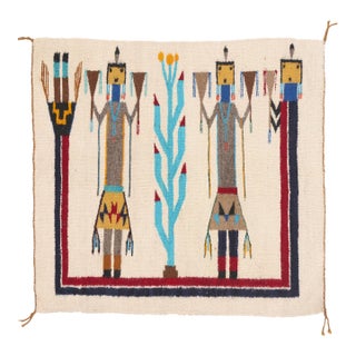 Vintage Yeibichai Southwest Rug, 02'01 X 02'00 For Sale