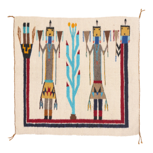 Vintage Yeibichai Southwest Rug, 02'01 X 02'00