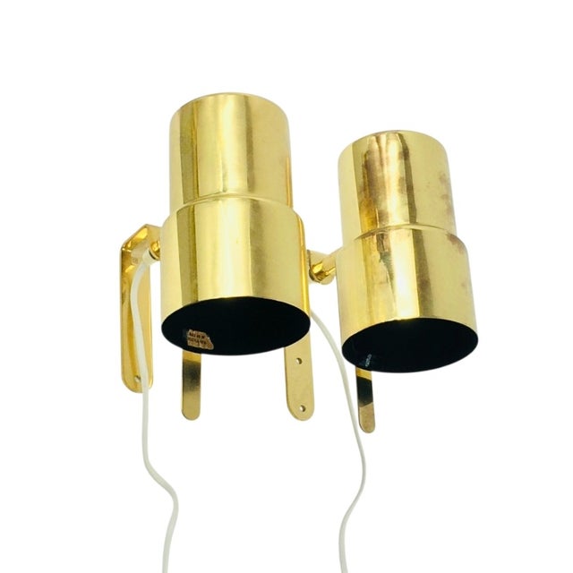 Mid-Century Scandinavian Brass Wall Sconces by Hans-Agne Jakobsson, Sweden, 1960s, Set of 2 For Sale - Image 12 of 12