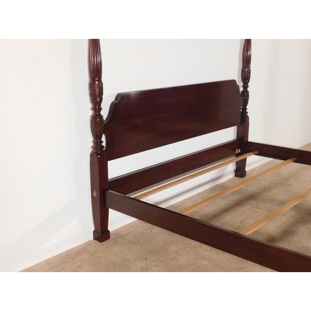 Ethan Allen Georgian Court King Kingsize Dark Cherry #225 Finish Poster Bed#2 For Sale - Image 13 of 17