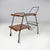 Black Mid-Century Modern Italian Wood and Black Metal Trolley with Brass Wheels, 1960s For Sale - Image 8 of 17