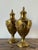 Metal Vintage Swag Brass Lidded Urns - A Pair For Sale - Image 7 of 12