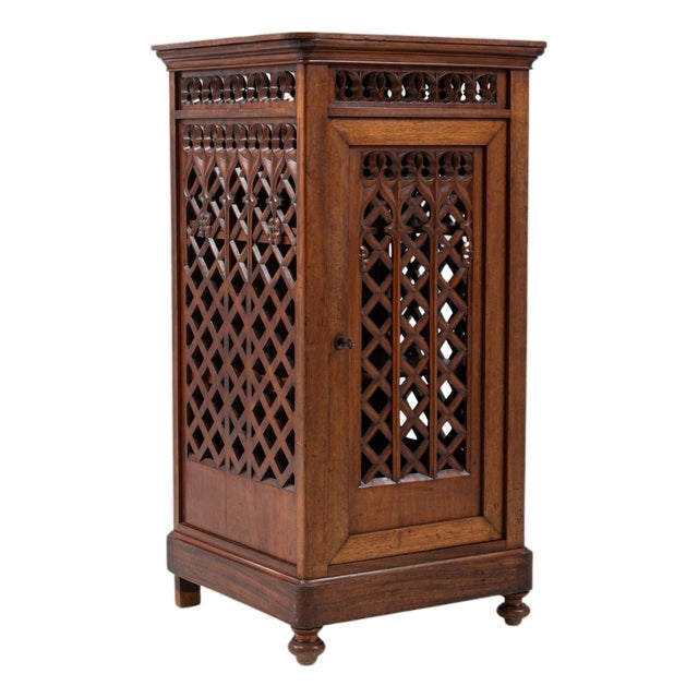 19th Century French Original Patinated Wooden Cabinet For Sale