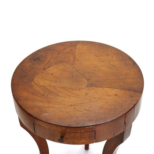 Antique Olivewood Veneer Cocktail Stand With Single Drawer C1890 For Sale - Image 4 of 15