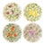 Midcentury Italian Faience Fruit Plates, S/4 For Sale