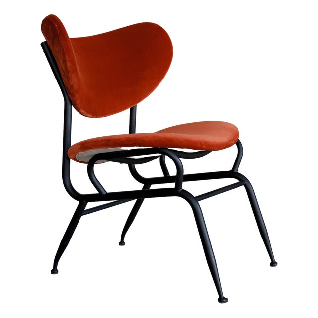 Midentury Chair in Orange For Sale