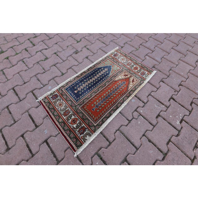 Art Deco 1950s Traditional Turkish Hand Knotted Vintage Kayseri Rug For Sale - Image 3 of 12
