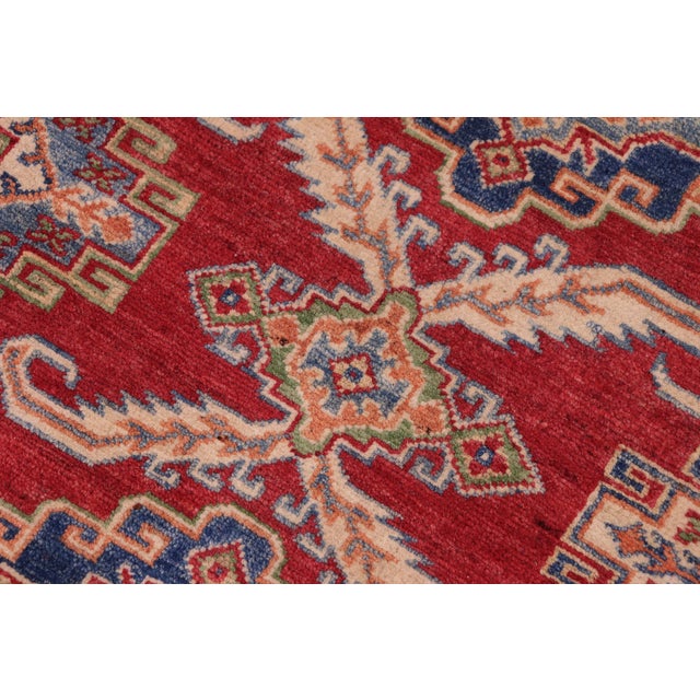 1990s Southwestern Kazak Red/Beige Wool Rug - 9'0''x11'6'' For Sale - Image 5 of 10