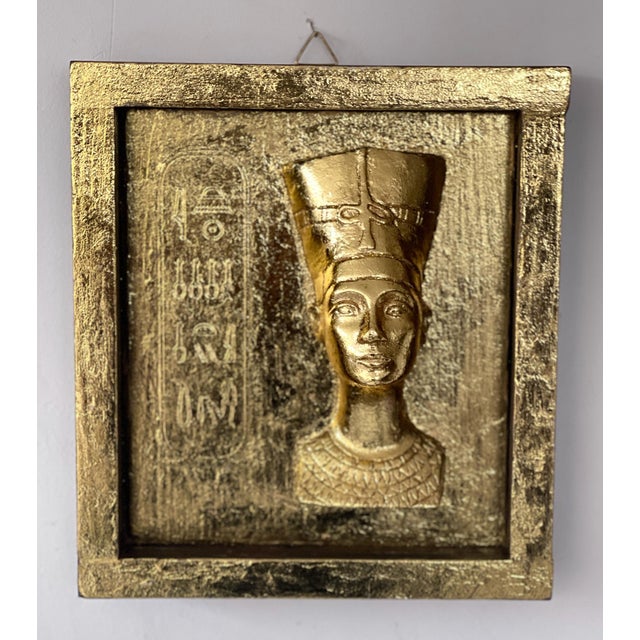 Unique and one-of-kind, and rare handcrafted wall hanging sculpture of queen nefertiti. this piece captures the elegance...