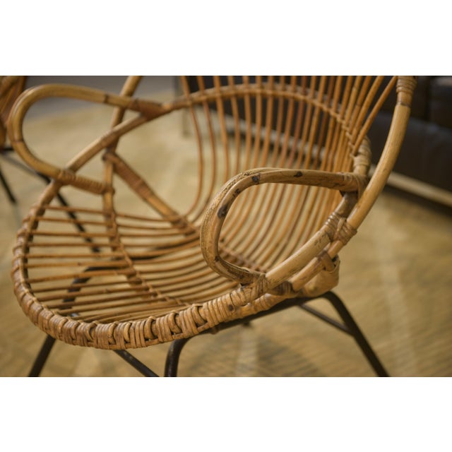 1960s Mid-Century Rattan Armchairs, 1960s, Set of 2 For Sale - Image 5 of 12