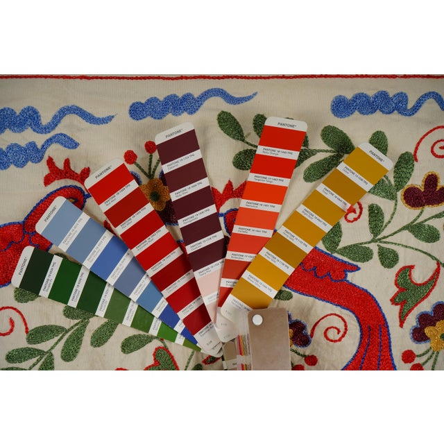 Uzbek Suzani Animal Cotton Tablecloth For Sale - Image 10 of 10