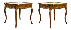 Louis XV Provincial Style Side Tables - "Laurentine" a Pair