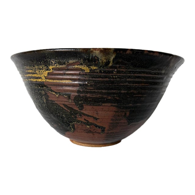 1980s Vintage Mess Handmade Studio Pottery Ceramic Bowl – Signed For Sale