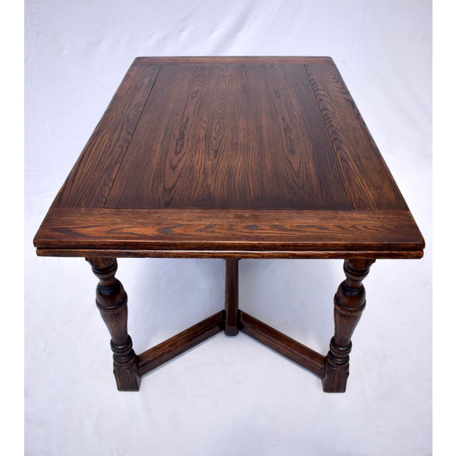 Antique Jacobean Style Refectory Dining Table by Jamestown Lounge, Feudal Oak For Sale - Image 11 of 12
