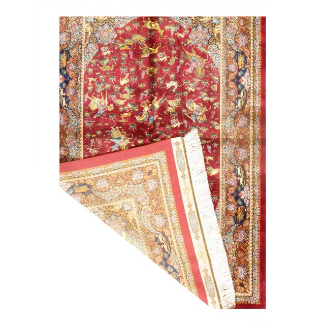 Traditional Pasargad DC Exquisite Design Paris Palace Fine Power Loom V.Silk Rug For Sale - Image 3 of 3