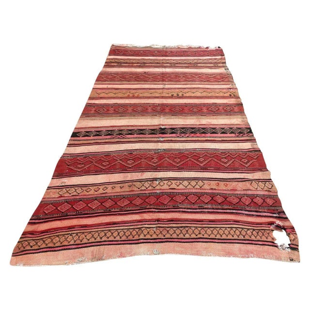 Moroccan Vintage Kilim Tribal Rug, circa 1960's For Sale - Image 13 of 13