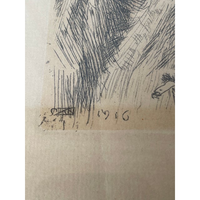 Anders Zorn Self Portrait 1916 Signed Original Etching Asplund 270 Framed Vintage For Sale In Boise - Image 6 of 10