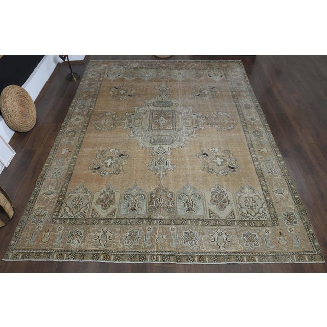 Vintage Persian Hand-Knotted area rug is a semi-antique vintage area rug. The '70s Eastern region of Anatolian's unique...