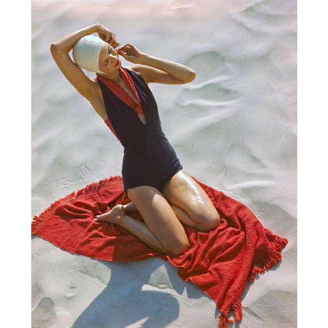 Courchevel by Toni Frissell Beachwear fashion shoot, 1947. (Photo by Toni Frissell) 20x16" inches / 50x40cm paper size...