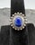 Metal Vintage Navajo Lapis Lazuli Sterling Ring (Size 7.75) For Sale - Image 7 of 11