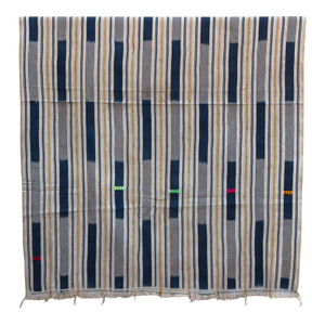 Vintage Baoule African "Coastal Strand" Ikat Throw