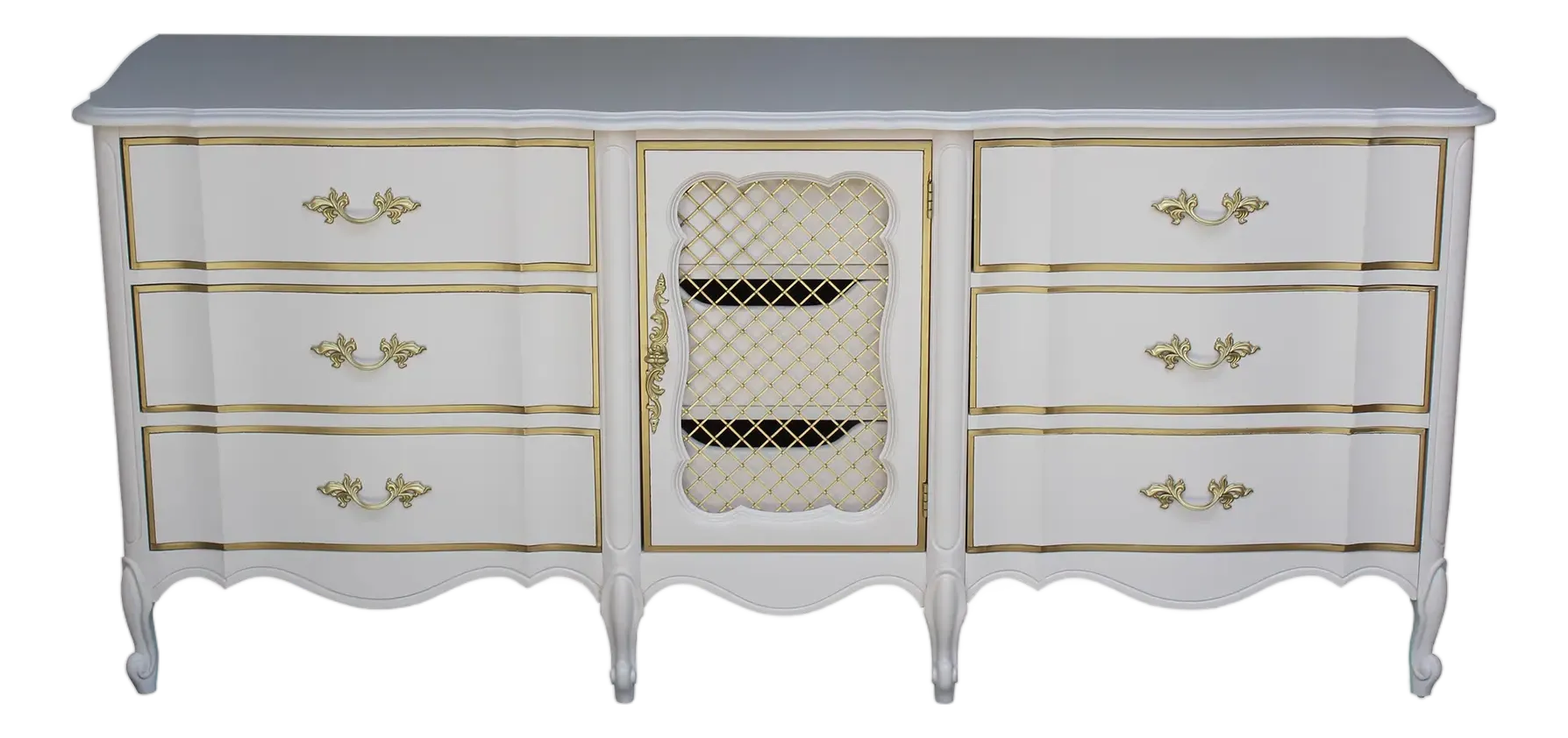 green emerald velvet dress Youth Loudon 6 Drawer Dresser in Champagne Metallic B1515-5