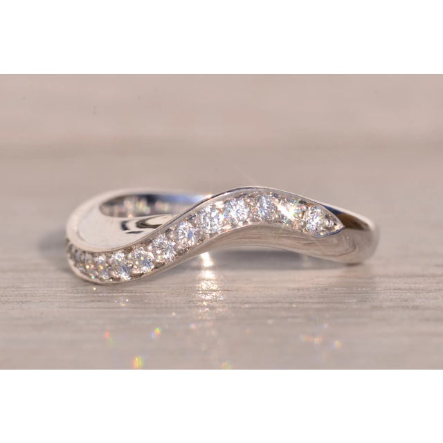 2000 - 2009 The Wave: Designer Signed Wave Ring with Natural Diamonds For Sale - Image 5 of 11