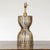 Brass Mid 20th Century Italian Brass Hourglass Shaped Single Light Lamp, US Wired For Sale - Image 8 of 12