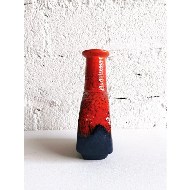 Red & Blue Fat Lava Vase from Dümler & Breiden, 1970s For Sale - Image 4 of 10