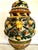 Wood Vintage Italian Majolica Lamp With Rams' Heads Handles For Sale - Image 7 of 9