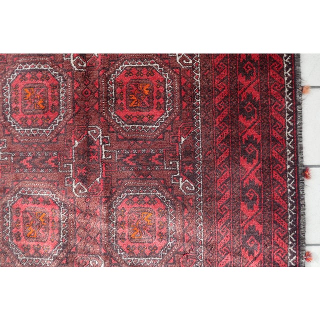 1950s, Vintage Afghan Baluch Runner Rug 3.5' X 6.11' For Sale - Image 10 of 10