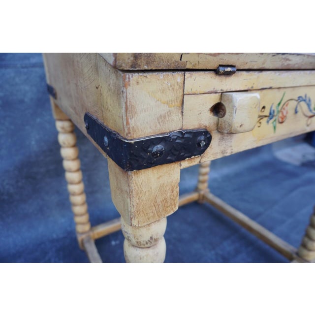 Spanish 1920s Original Monterey Straw Ivory Desk (Early Brand) For Sale - Image 3 of 15