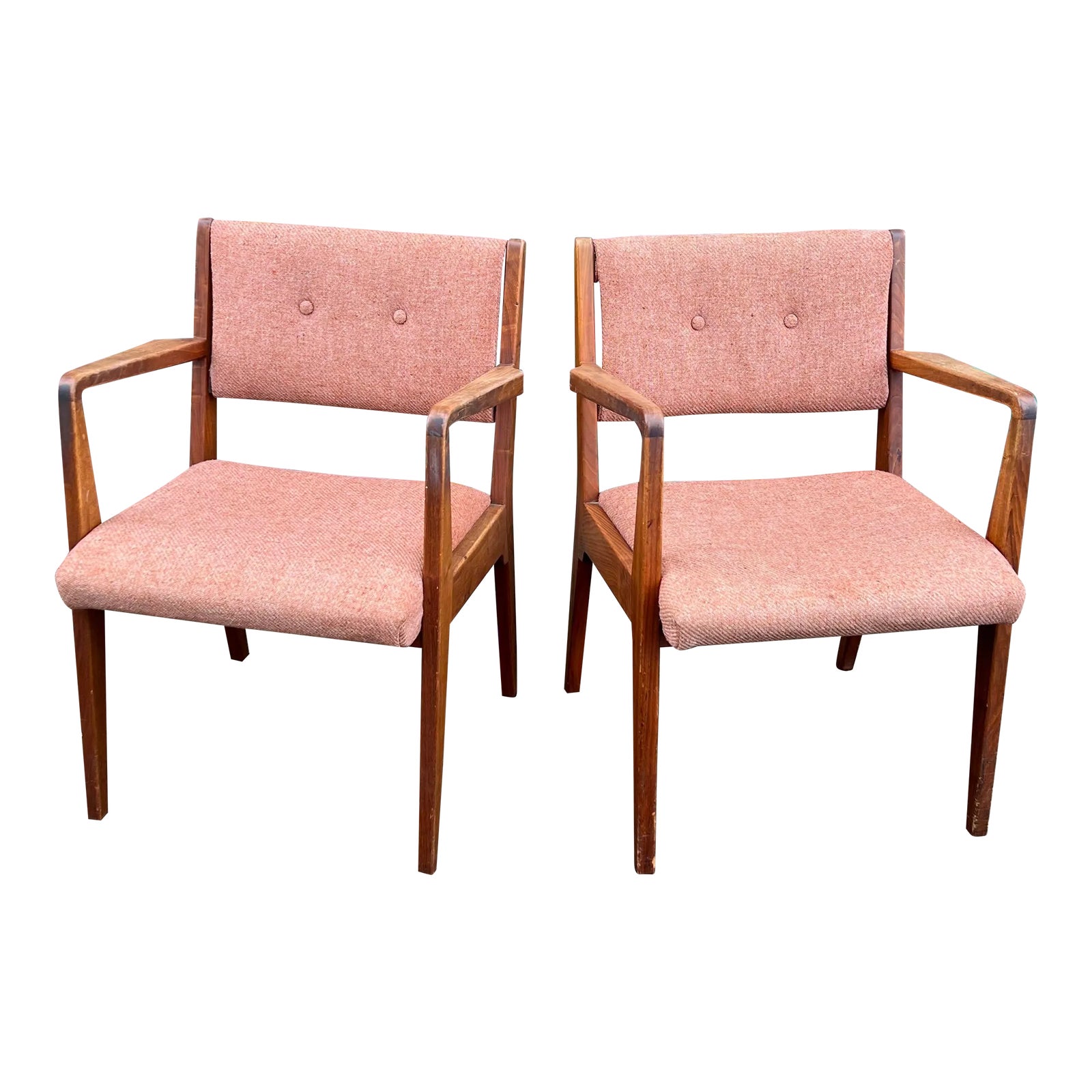 Pair of Jens Risom Arm Chairs | Chairish