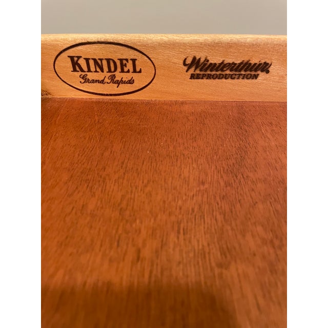 1980s Kindel Mahogany Side Table From Their Winterthur Reproduction Collection For Sale - Image 14 of 16