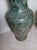 Ceramic Green Gold Chinese Porcelain Vases Foliage Scrollwork Set of 2 For Sale - Image 7 of 10