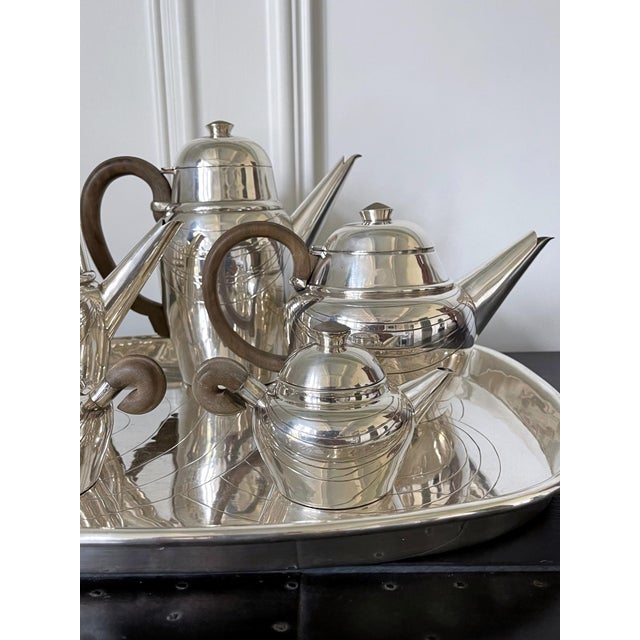 Large Mexican Modern Sterling Silver Coffee Tea Serving Set William Spratling For Sale - Image 11 of 18