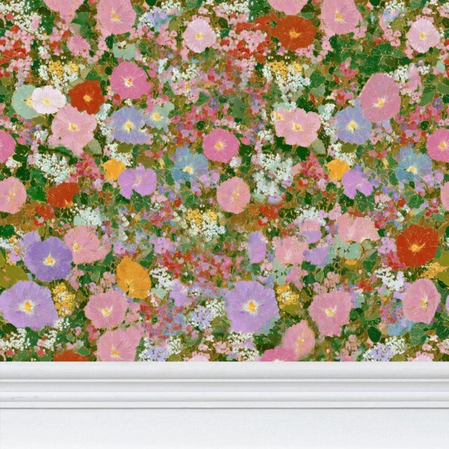 The Primrose Meadow Floral Removable Wallpaper Sample For Sale