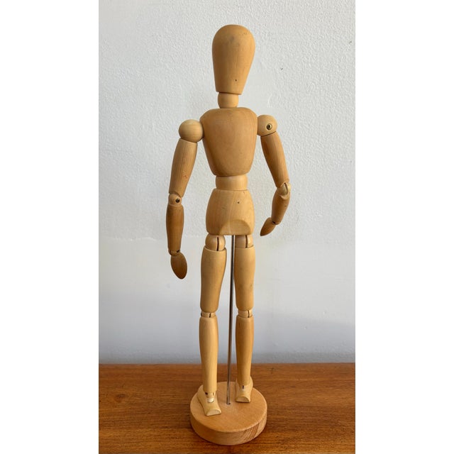 Late 20th Century Wooden Artists Articulating Figure For Sale - Image 4 of 5