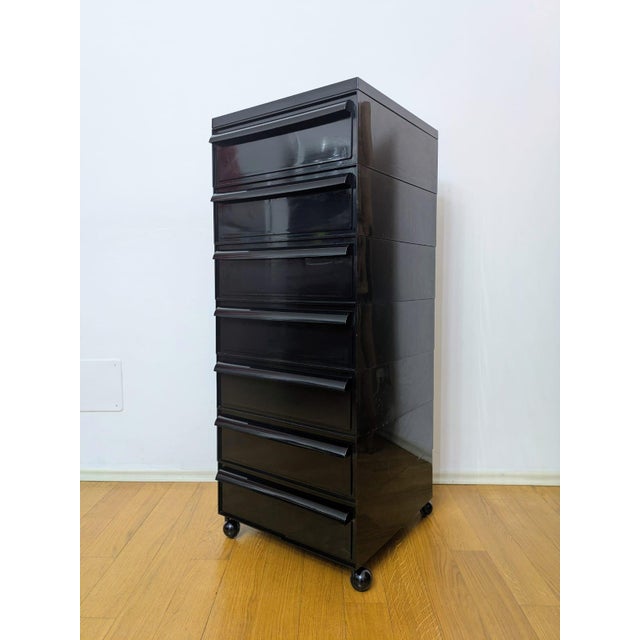 1970s Black Chest of Drawers by Simon Fussell for Kartell, Italy, 1970s For Sale - Image 5 of 9