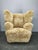 1930s Art Deco Wingback Armchair in Honey Skandilock Sheepskin, 1930s For Sale - Image 5 of 11