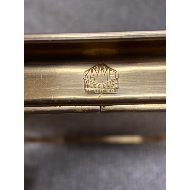 Gold 1960s Kaymet Aluminum Tray - Set of Three For Sale - Image 8 of 8