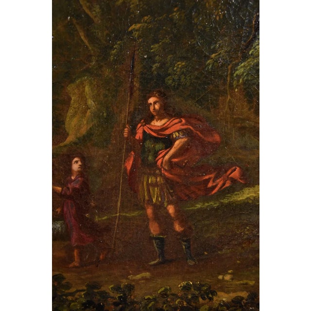 Gaspard Dughet / Gaspard Poussin, Landscape with Archangel Raphael & Tobias, 1660, Oil on Canvas For Sale - Image 8 of 16