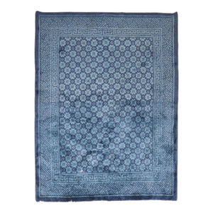 Blue Tibetan Plush Pile Accent Size Rug