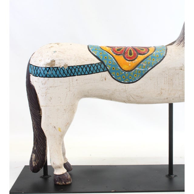 Wood Carousel Horse on Detachable Stand For Sale - Image 7 of 14