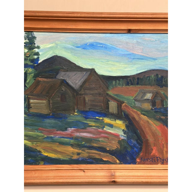 Kersti Flyckt, Mountain Landscape, 1960s, Oil on Panel, Framed For Sale - Image 12 of 18