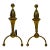 Aesthetic Movement Brass Andirons After Christopher Dresser For Sale