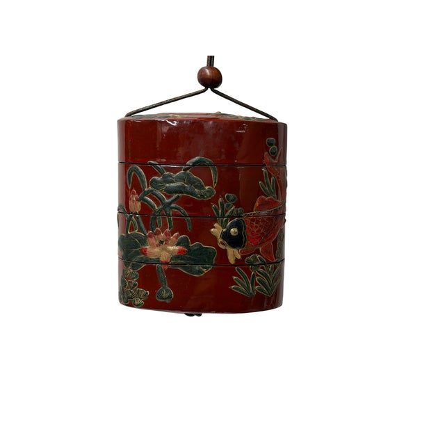 Elevate your collection with this handmade-quality Japanese Inrō, a masterwork of lacquer art. This four-tiered,...