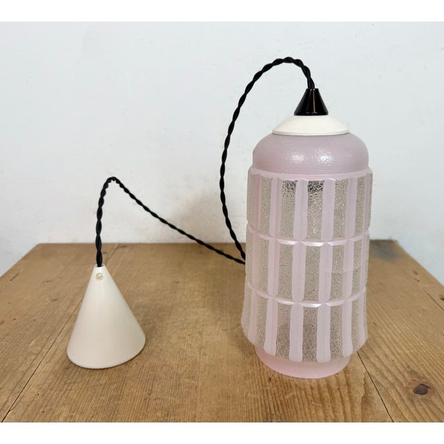 Vintage Glass Ceiling Light, 1970s For Sale - Image 9 of 17